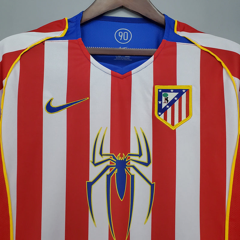 Camisa Atlético de Madrid Retrô 2004/2005 - Vermelha e Branca