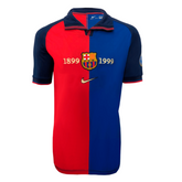 Camisa Barcelona 100 Anos Retrô 1999 - Azul e Grená