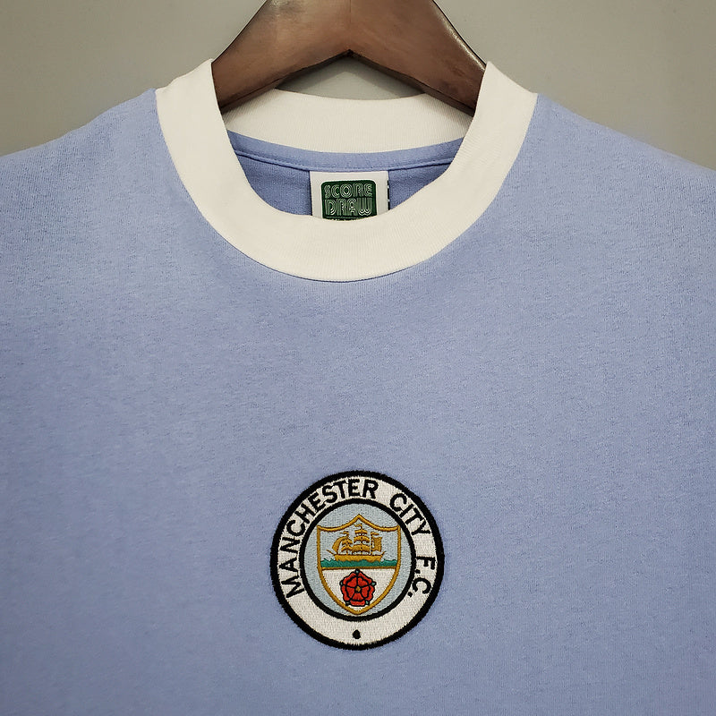 Camisa Manchester City Retrô 1972 - Azul