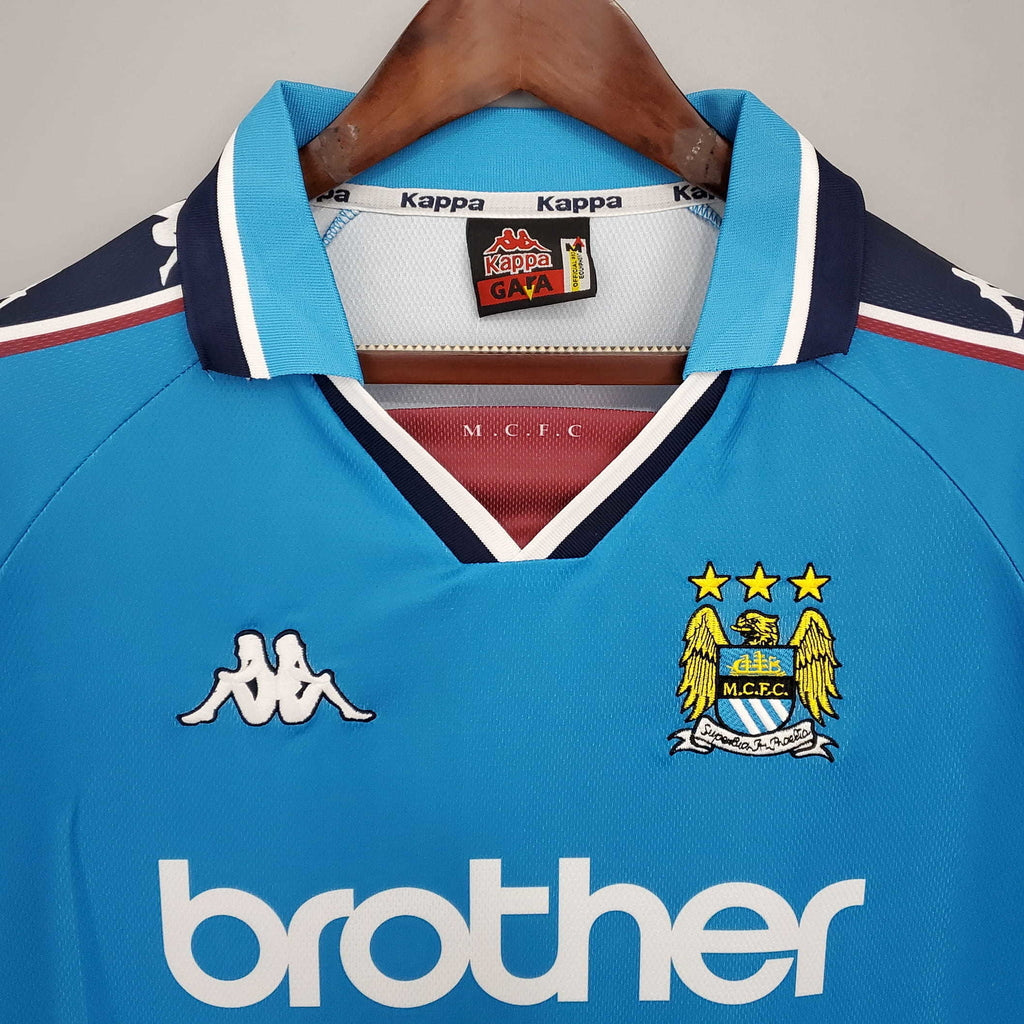 Camisa Manchester City Retrô 1997/1998 - Azul