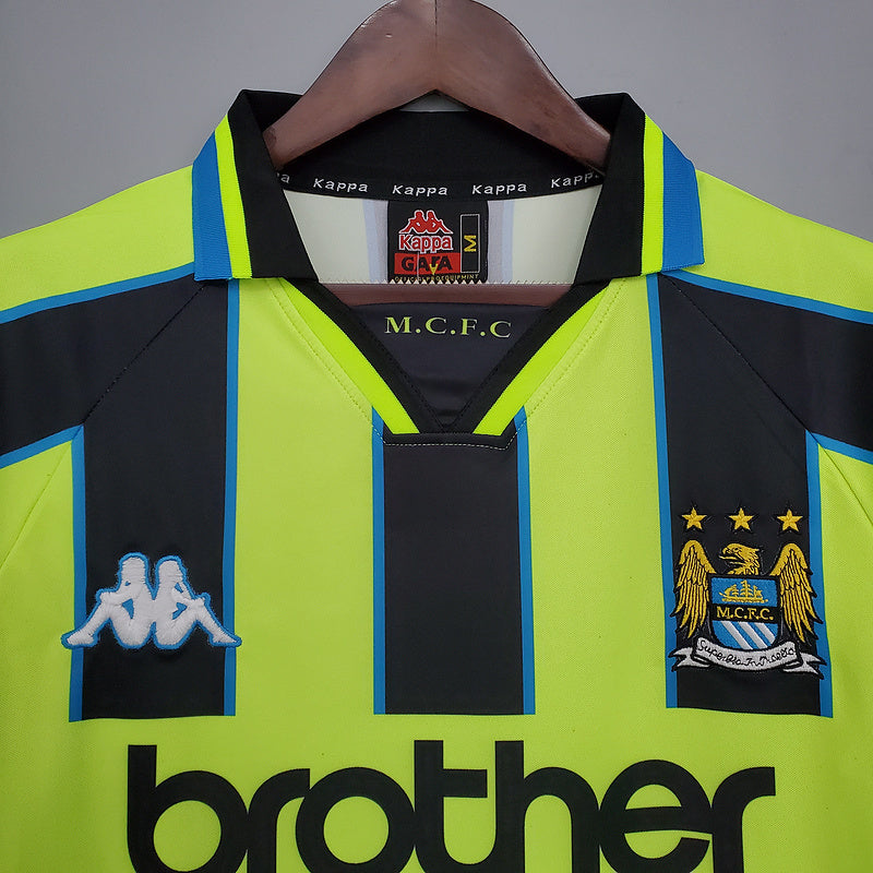 Camisa Manchester City Retrô 1998/1999  - Amarela e Preta