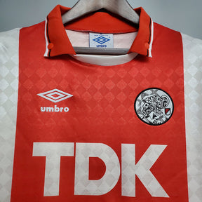 Camisa Ajax Retrô 1990/1992 - Vermelha e Branca