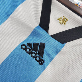 Camisa Seleção Argentina Retrô 1998 Azul e Branca -