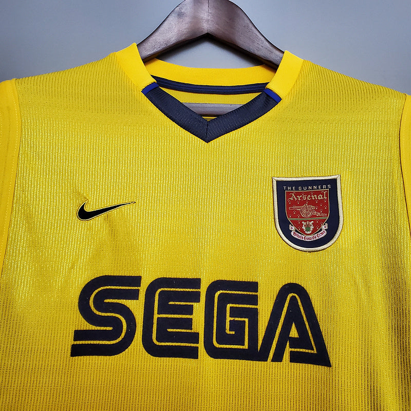 Camisa Arsenal Retrô 1999/2000 - Amarela