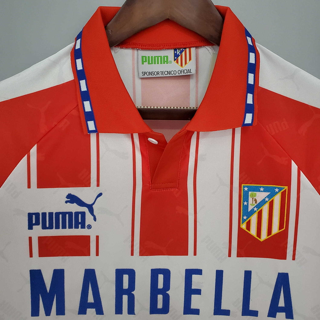 Camisa Atlético de Madrid Retrô 1994/1995 - Branca e Vermelha