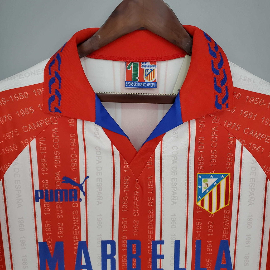 Camisa Atlético de Madrid Retrô 1995/1996 - Branca e Vermelha