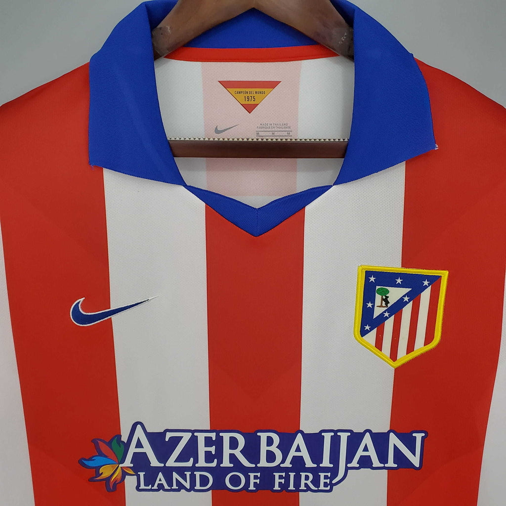 Camisa Atlético de Madrid Retrô 2014/2015 -  Branca e Vermelha