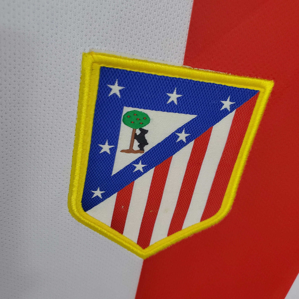 Camisa Atlético de Madrid Retrô 2014/2015 -  Branca e Vermelha