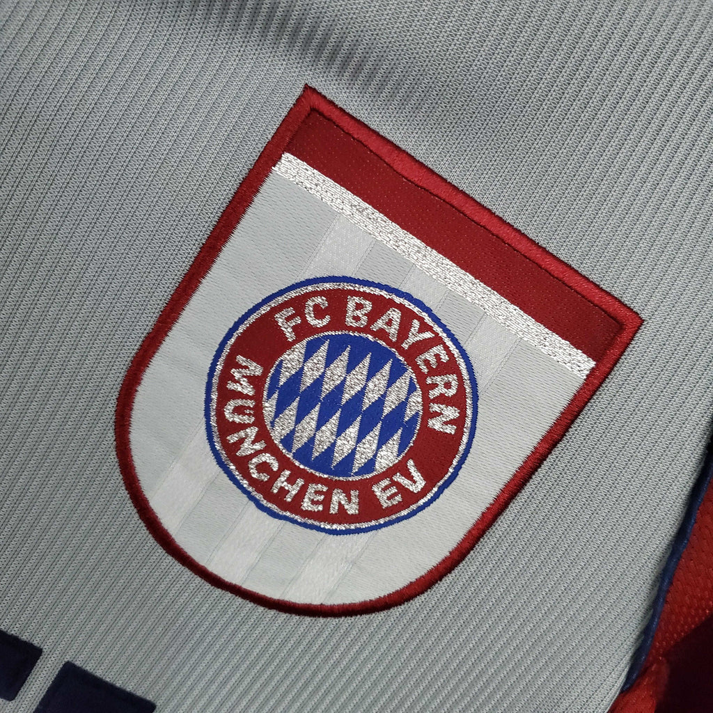 Camisa Bayern de Munique Retrô 1998/1999 -  Vermelha e Cinza