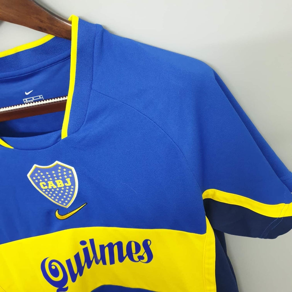 Camisa Boca Juniors Retrô 2001 Azul e Amarela -
