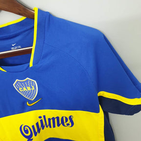 Camisa Boca Juniors Retrô 2001 Azul e Amarela -