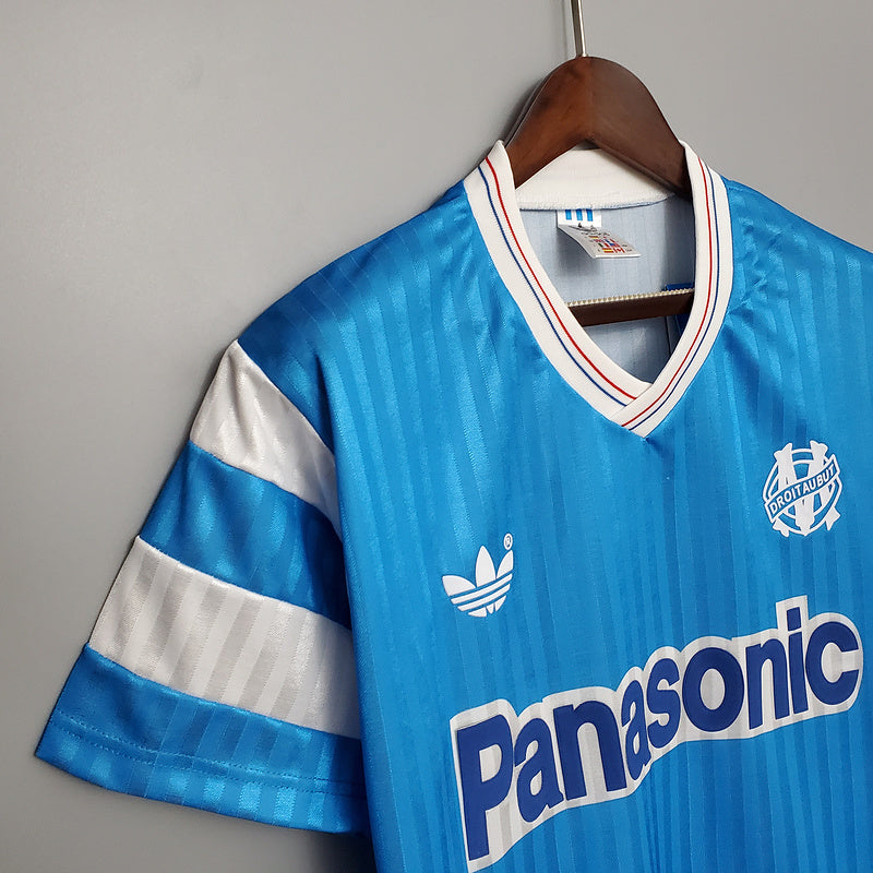 Camisa Marseille Retrô 1990 Azul -
