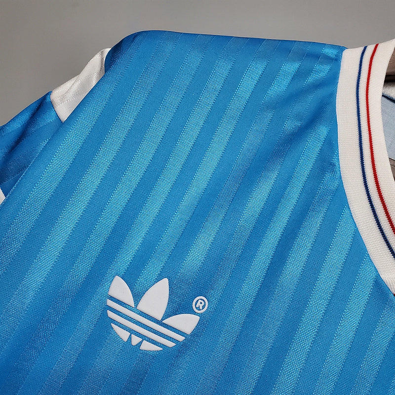 Camisa Marseille Retrô 1990 Azul -