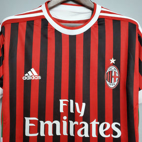 Camisa AC Milan Retrô 2011/2012 - Vermelha e Preta