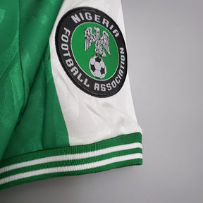 Camisa Nigéria Retrô 1996 Verde e Branca -
