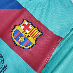 Camisa Barcelona Away 10/11 - Azul e Grená