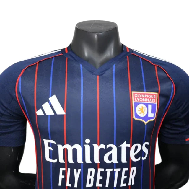 Camisa Lyon II 25/26 - Jogador Adidas Masculina - Azul e vermelha