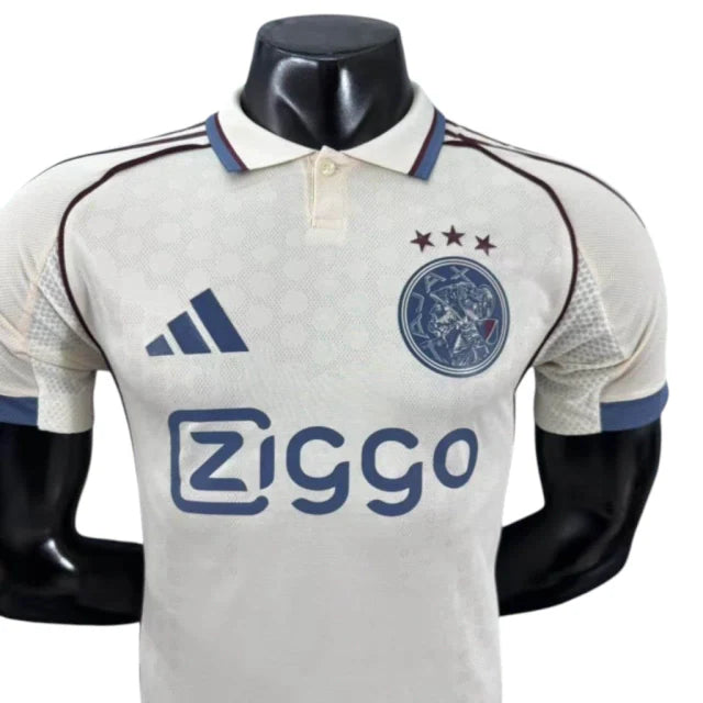 Camisa Ajax III 25/26 - Jogador Adidas Masculina - Branca e azul