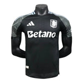Camisa Aston Villa II 25/26 - Jogador Adidas Masculina - Preta e cinza