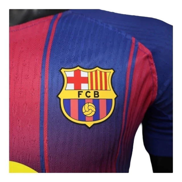 Camisa Barcelona I 25/26 - Jogador Nike Masculina - Azul e vermelha