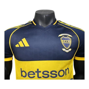 Camisa Boca Juniors I 25/26 - Jogador Adidas Masculina - Azul com detalhes em amarelo